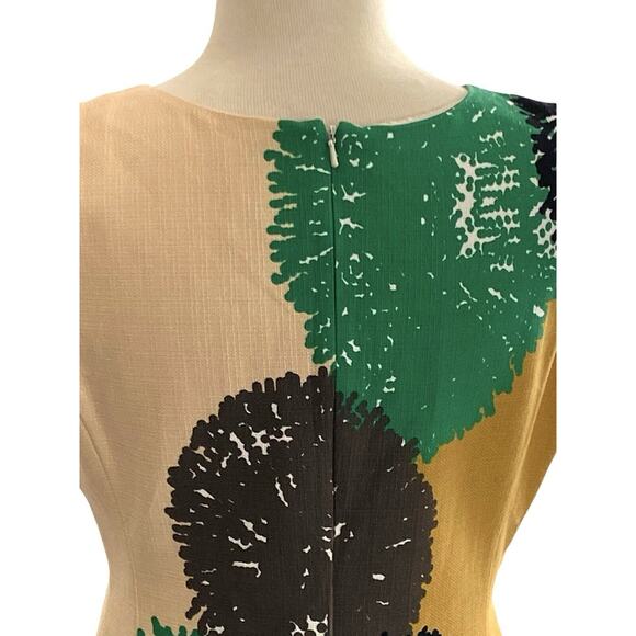 Anthropologie Tabitha Pom Flower Shift Sheath Dress Career Lined Size 6 - Picture 7 of 8